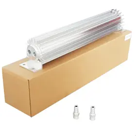 12length 1st-racing 12 Inch Aluminum Dual Pass Finned Auto Transmission Trans Fluid Oil Cooler Universal