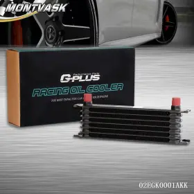 02egk0001akk 2014mmotor Universal 7 Row 10an Aluminum Racing Transmission Engine Oil Cooler Black