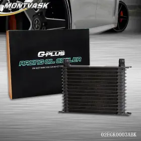 Mmo020326 2014mmotor New Universal 15 Row 10an Aluminum Transmission Engine Oil Cooler Black