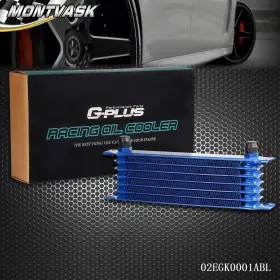 Mmo031613 2014mmotor Universal 7 Row An10 Aluminum Transmission Engine Oil Cooler Blue