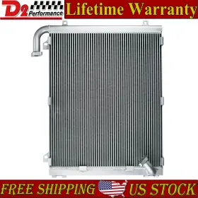 Pc220-6 Alloyworks 4545 Aluminum Hydraulic Engine Oil Cooler For Komatsu Pc200-6 Pc210-6