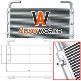 4650353 Alloyworks Fits John Deere Model 225dlc Excavator Hydraulic Oil Cooler