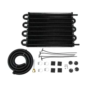 Lk-ock-8pass Alloyworks 8 Pass Tube And Fin Transmission Cooler Universal 5/16 Inch Oil Kits Us