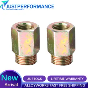 8-18nptf Alloyworks Xdzh-08 2 Pcs Transmission Oil Cooler Connect Female 5/8-18unf Male 3/8-18nptf Steel