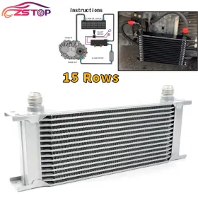 Osa016-15-si Annx 15 Rows Oil Cooler 10an Stacked Plate Transmission Engine Universal Black