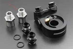Caoc11 Autobahn88 Cnc Engine Oil Block Cooler Adapter With Thermostat An-10 185f
