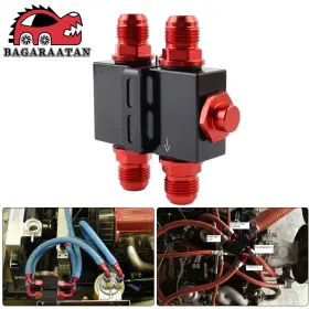 Ecc001-bk-bhw Bagaraatan Billet Oil Filter Sandwich Plate Adaptor With In-line Thermostat An10 Fitting
