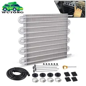 Osa02120250630-si Bartoo Universal Engine Oil Cooling Transmission Power Steering 10 Row Radiator Silver