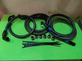 Bre0408 Bathurst Rotary Engines 2004-2008 Mazda Rx-8 Braided Oil Cooler Line Hose Kit -