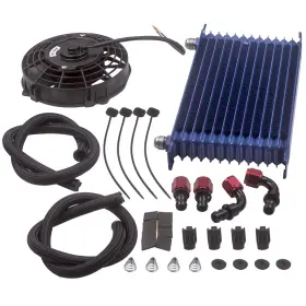 1h8lf7 Bfo 13 Row Trust Oil Cooler Thermostat Sandwich Plate Set 7in Electric Cooling Fan
