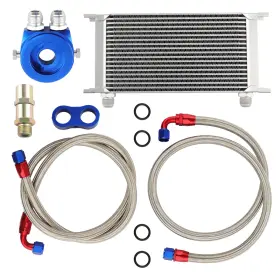 3yhz09 Bfo Engine Transmission Oil Cooler An10 19 Row Filter Adapter Hose And Sandwich Plate