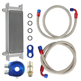 Apm7go Bfo Oil Cooler Filter Relocation Kits Fit Universal 13 Row An10 Engine Sliver