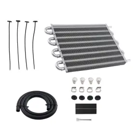 Bq4dm1 Bfo 8 Row Transmission Oil Cooler For Universal Vehicle With Mounting Rods Black