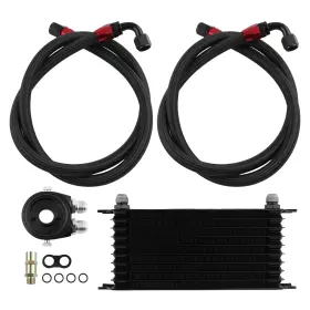 D96wxo Bfo 10 Row An10 Oil Cooler With Bracket 3/4 16& M20 1.5 Filter Adapter Hose Kits Black