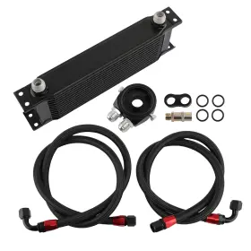 E86bcx Bfo Aluminum 13 Row An10 Universal Engine Oil Cooler Filter Adapter An-10