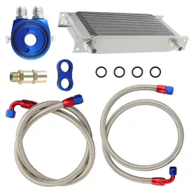 Bfo Hic0pb 19 Row An10 Aluminum Oil Cooler Universal With Thermostat Adapter