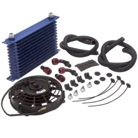 Hky6v4 Bfo 13 Row Trust Oil Cooler Thermostat Sandwich Plate 7 Inch Electric Cooling Fan Set