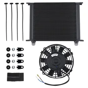 Bfo Ks2nik Oil Cooler 30-row Aluminum With 7 Inch Cooling Fan For Universal Modified Vehicles