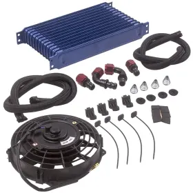 Yrq9n1 Bfo 13 Row Trust Oil Cooler Thermostat Sandwich Plate Set 7in Electric Cooling Fan