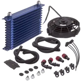 Zuk3py Bfo 13 Row Trust Oil Cooler Thermostat Sandwich Plate Set 7in Electric Cooling Fan