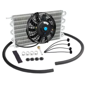 Br17502-07-bk Blackhorse-racing 7 Inch Electric Radiator Slim Pull Cooling Fan 15-1/2 Aluminum Transmission Oil Kit