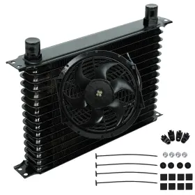 Br17502-10-bk Blackhorse-racing Universal 10 Inch Cooling Radiator Fan 15 Row Aluminum Transmission Oil Cooler