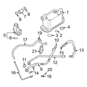 11531407002 Bmw Oe For Z8 2000-2003 Engine Oil Cooler Line O-ring