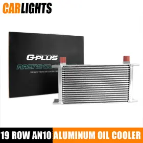 C-02egk0006asl Carlights Universal 19 Row An-10an Aluminum Engine Transmission Oil Cooler Silver