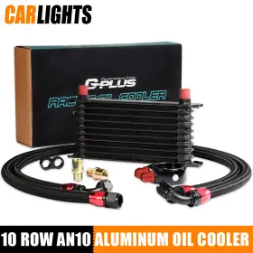 C-02egz0002cbk Carlights Universal Engine Transmission Oil Cooler 10 Rows An10 Filter Adapter Hose Kit