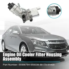 88179-91400 Carpopart 723115970050 Aluminum Engine Oil Cooler Filter Housing For Chevy Cruze Buick