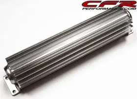 Hz-0050-1 Cfr Performance 12 Inch Finned Aluminum Dual Line Transmission Cooler Fits Chevy Ford 0.25 Npt
