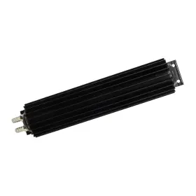Hz-0050-1-pbk Cfr Performance 12 Inch Finned Aluminum Transmission Cooler Dual Line For Chevy Chevrolet Ford Black