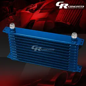 Crc-oc11rbl Charismatic Racing Concepts 11-row 10an Full Aluminum Universal Engine/transmission Oil Cooler Blue