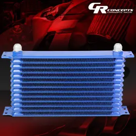 Crc-oc13rbl Charismatic Racing Concepts 13-row 10an Full Aluminum Universal Engine/transmission Oil Cooler Blue