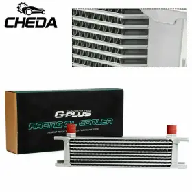 Gpl51050 Cheda 10 Row Engine Fit For Universal An10 Aluminum Transmission Oil Cooler Silver