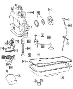 5093807aa Chrysler Oem 05-10 Grand Caravan Cooling Oil Cooler-oil Cooler Gasket