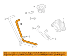5264929ac Chrysler Oem 2003 Viper Cooling Oil Cooler-inlet Hose