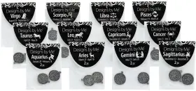 A50025rb-g18hw Cousindiy 191648083354 Zodiac Charms 48/pkg-silver