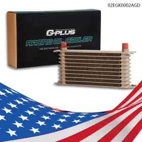 Ht-02egk0002agd Crossdesign 10 Row An Universal All Aluminum Transmission Engine Oil Cooler Gold