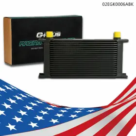 Ht-02egk0006abk Crossdesign 19 Row 10an Fit For Universal Auminum Engine Transmission Oil Cooler Black Usa