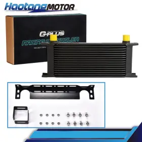 Ht-02egk0009zbk Crossdesign 16 Row An10 Universal Aluminum Engine Transmis Sion Oil Cooler With Bracketshort