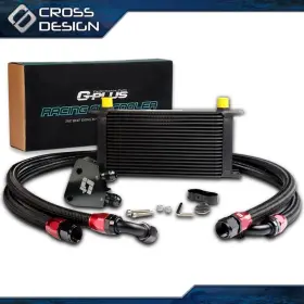 Ht-02egz0006tbk Crossdesign 19 Row An10 Engine Oil Cooler Sandwich Plate Fit For Ls1 Ls2 Ls3 Black