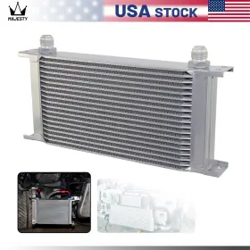 01egb006asl Csks 19 Row An10 Engine Oil Cooler Aluminum 248mm 7/8-14 Unf Mocal Style Silver