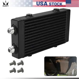 01egb054abk Csks Universal Dual Pass Bar And Plate Oil Cooler Small Core 9.5 Inch X5.5 X1.58 Black