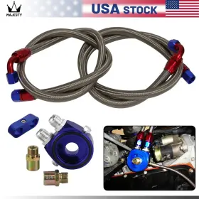 01egc002abl Csks 1.4m And 1.6m Steel Braided Oil Line An10 Cooler Filter Sandwich Adapter Sl