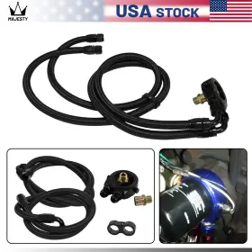 01egc002cbk Csks An10 Oil Filter Sandwich Adapter 1.4&1.6m Nylon Steel Braided Line Hose Bk