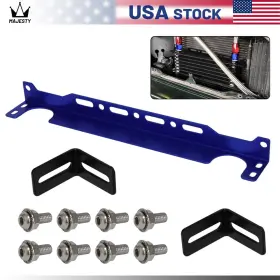 02fsg006abl Csks Oil Cooler Bracket Universal 262mm Transmission Mounting Blue