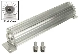 13250 Derale Fluid Cooler 14.25x3x3.25 In Heat Sink 1/2 Npt Female In/out