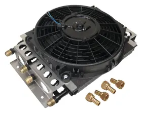 15200 Derale - Dual Circuit Oil Cooler With Fan 8an 8 And Pass
