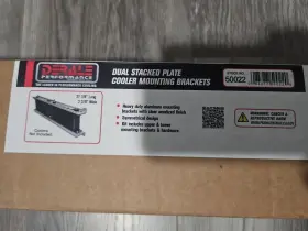 50022 Derale Stacked Plate Cooler Easy Fit Mounting Brackets - Dual